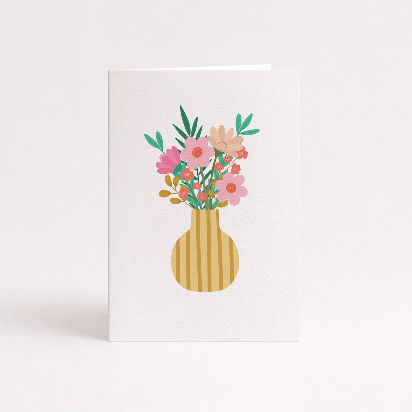 Single (1): MINI Card: Yellow Vase of Flowers