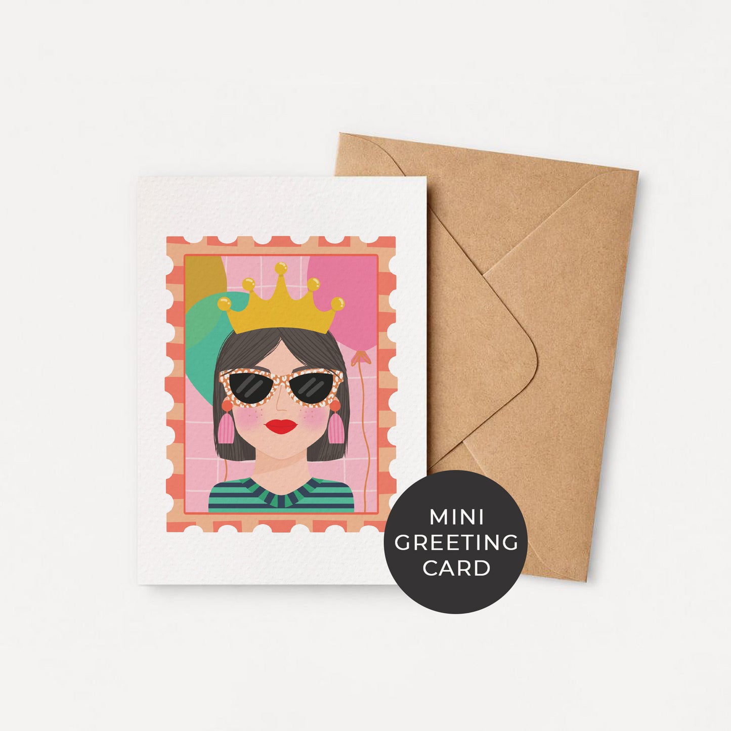 Set of 4: MINI Cards: Birthday Queen