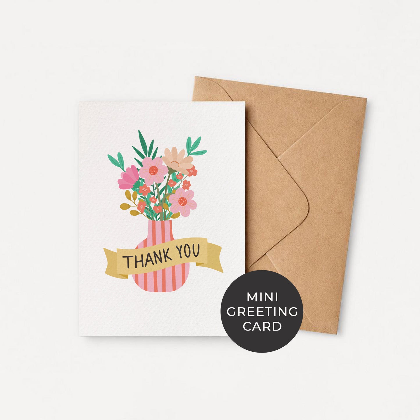 Single (1): MINI Card: Vase of Flowers