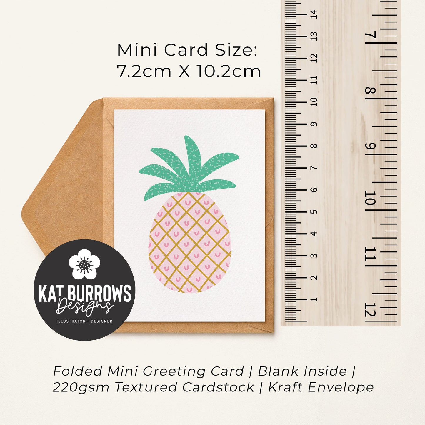 Single (1): MINI Card: Pineapple