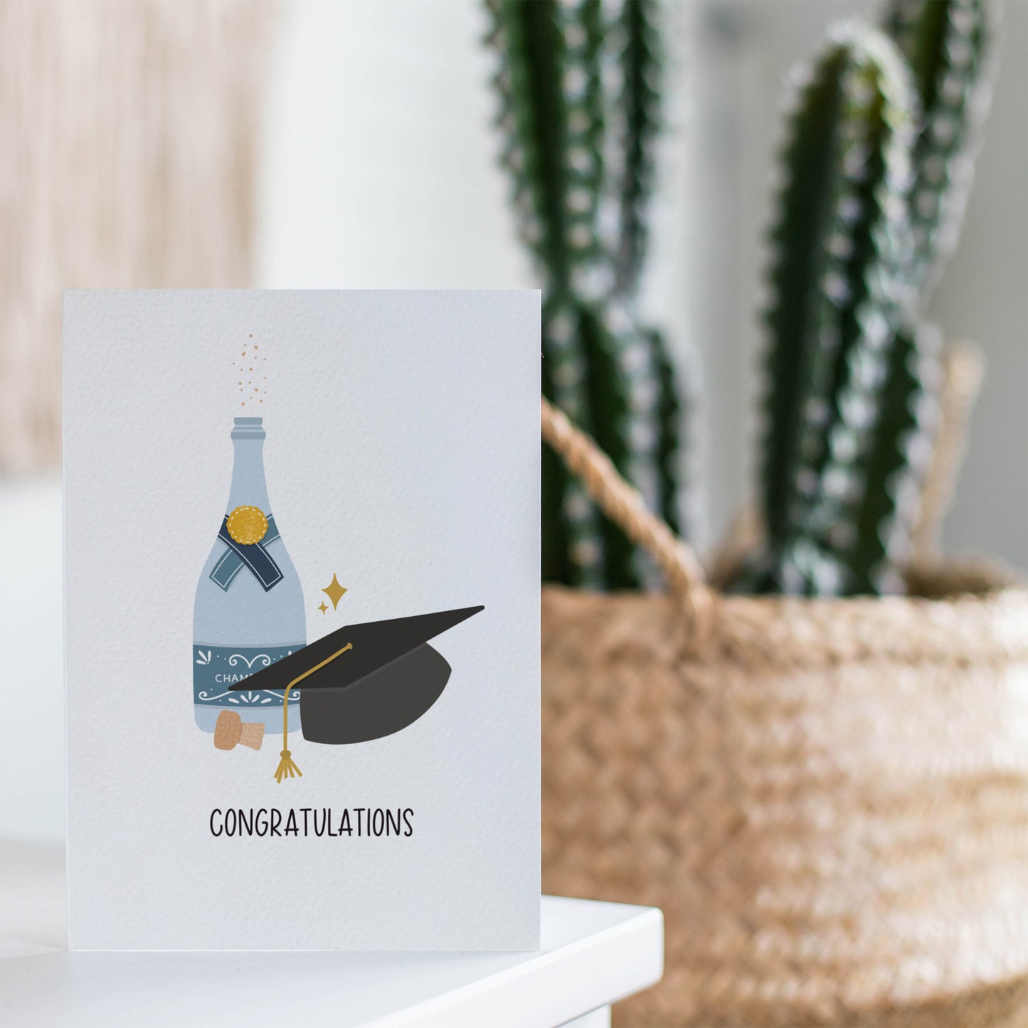 Graduation Cap & Champagne