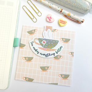 Bookmark Card: Tea Cup