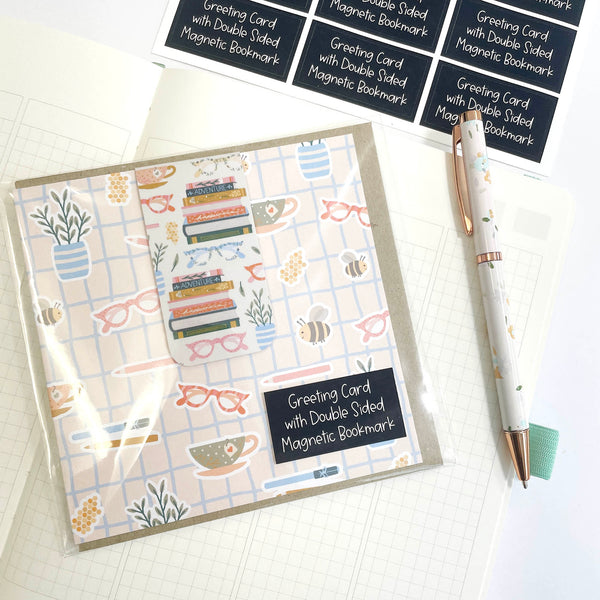 Bookmark Card: Bookish Spring