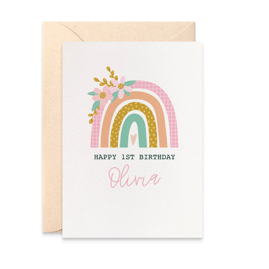 Personalised Floral Rainbow