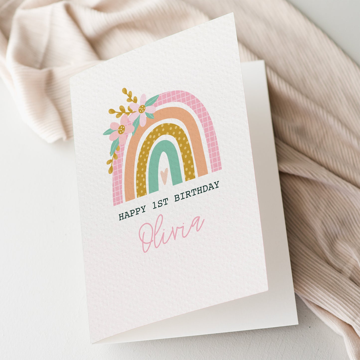 Personalised Floral Rainbow