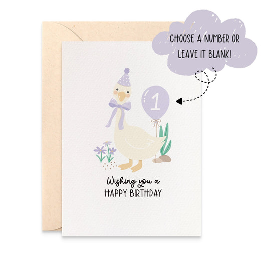 Birthday Goose Purple