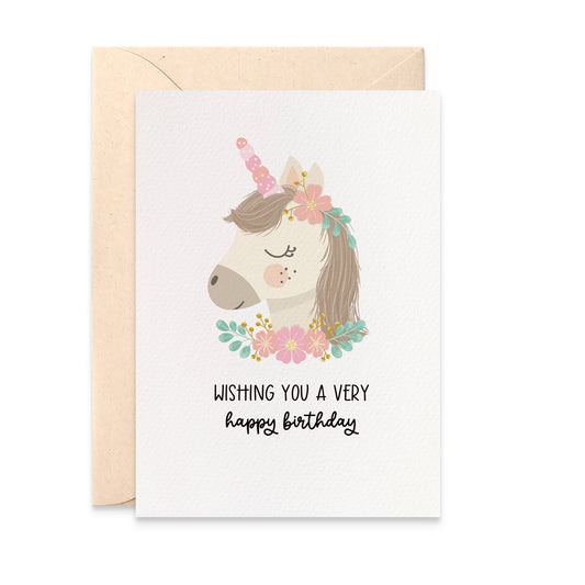 Unicorn with Flowers