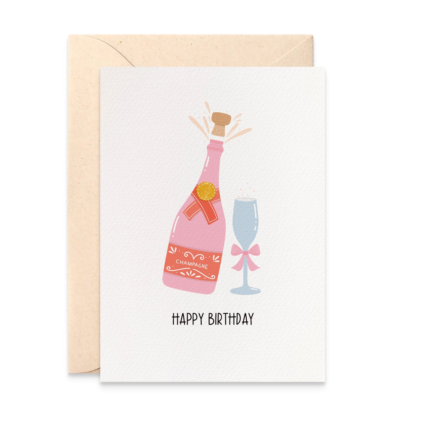 Champagne Bottle and Glass