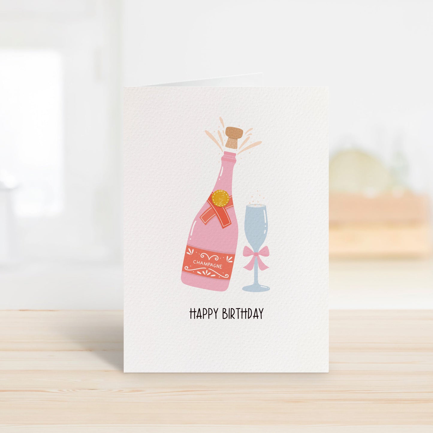 Champagne Bottle and Glass