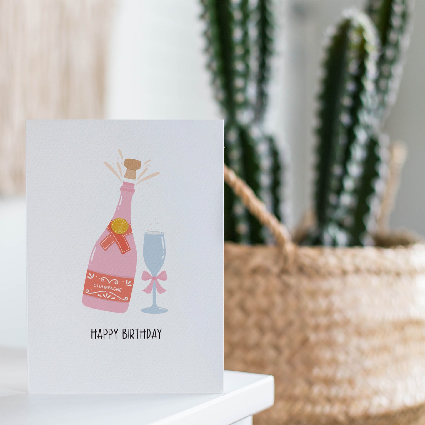 Champagne Bottle and Glass