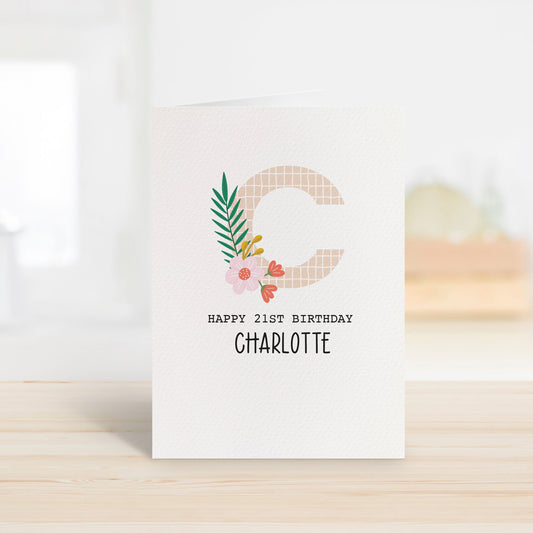 Personalised Letter: Floral