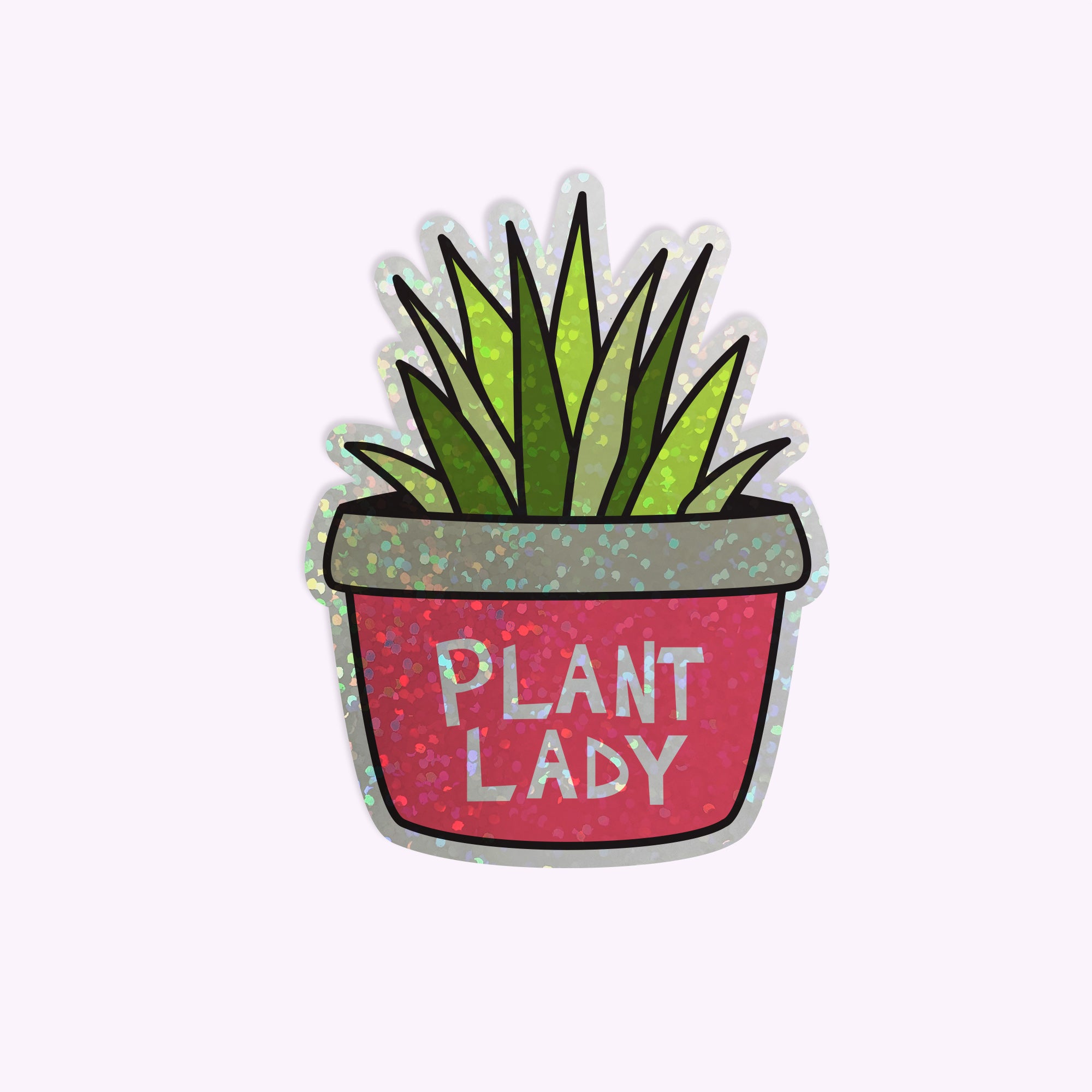 Die Cut Sticker: Plant Lady