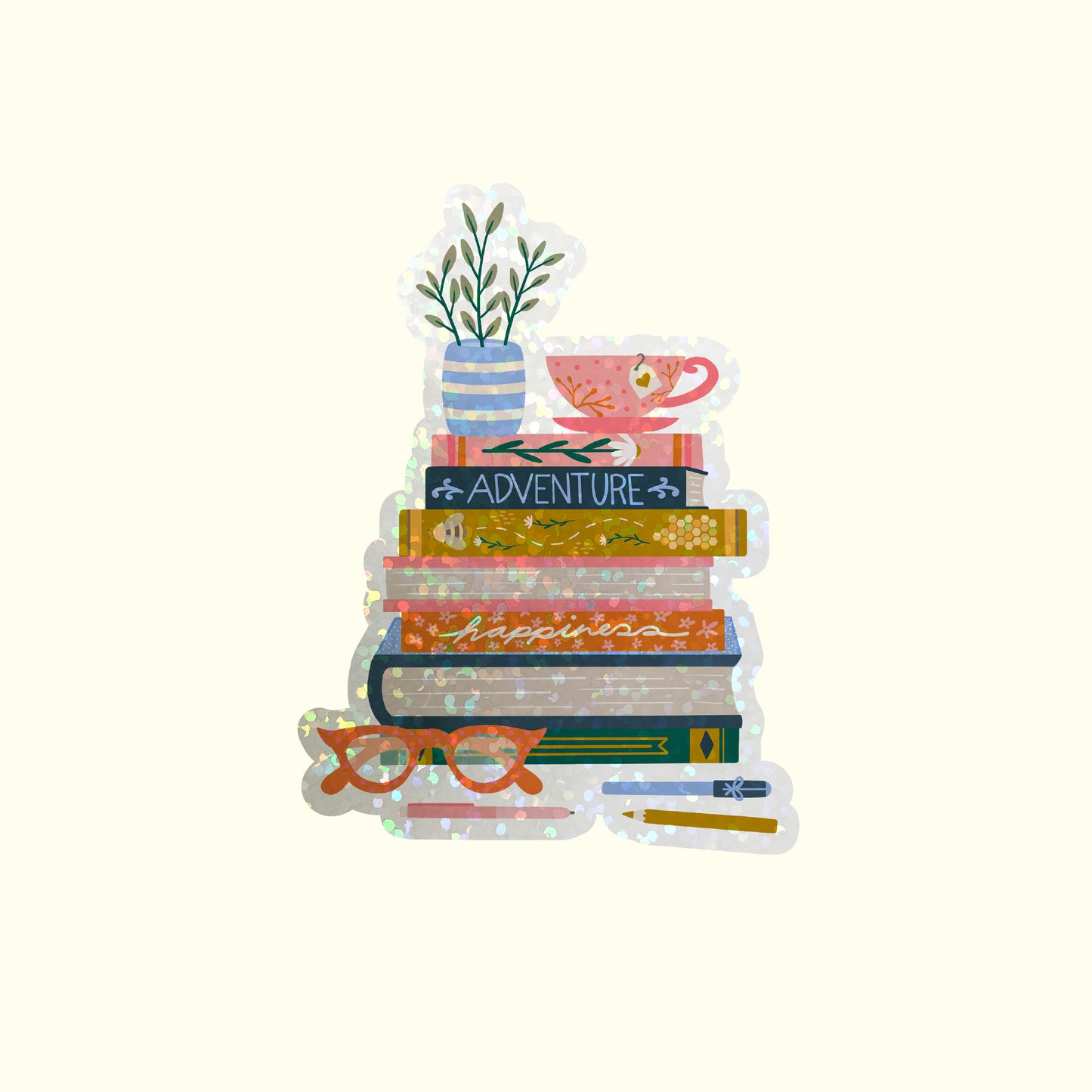 Die Cut Sticker: Bookish