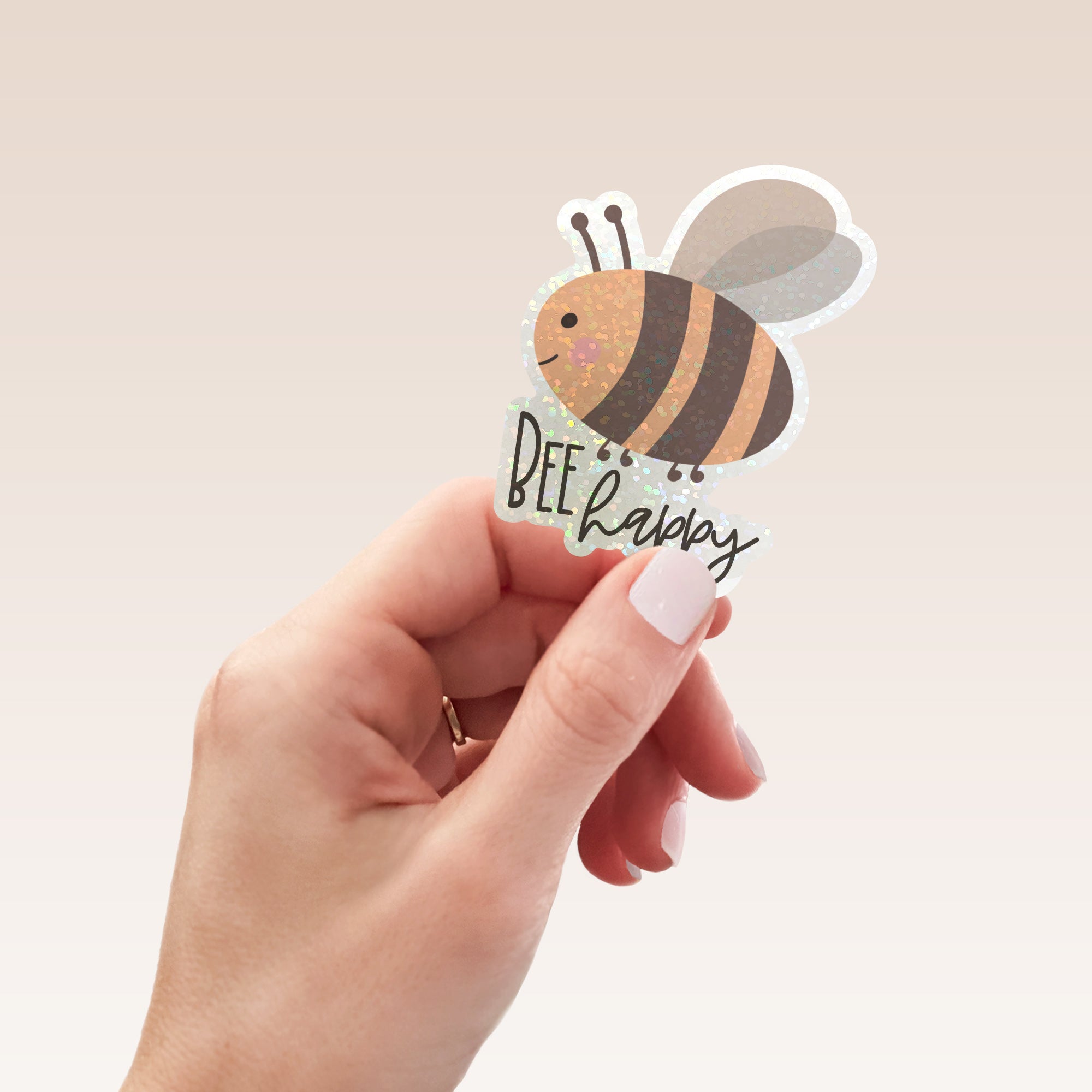 Die Cut Sticker: Bee Happy