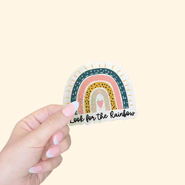 Die Cut Sticker: Look for the Rainbow