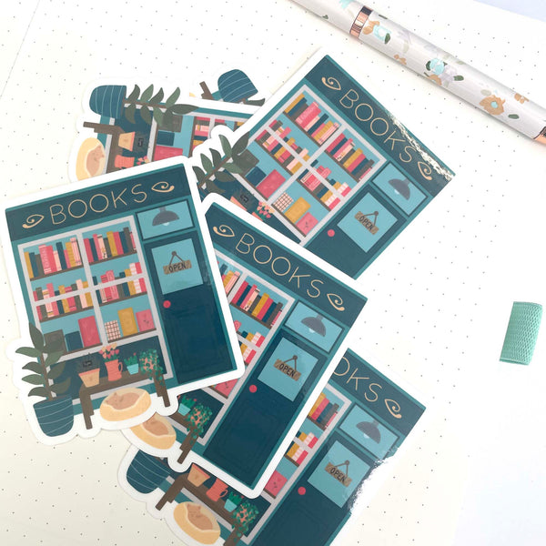Die Cut Sticker: Book Store