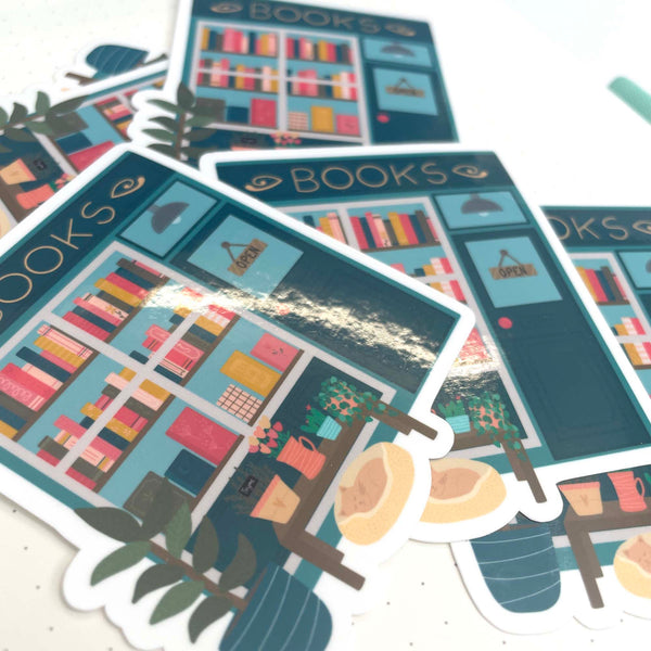 Die Cut Sticker: Book Store