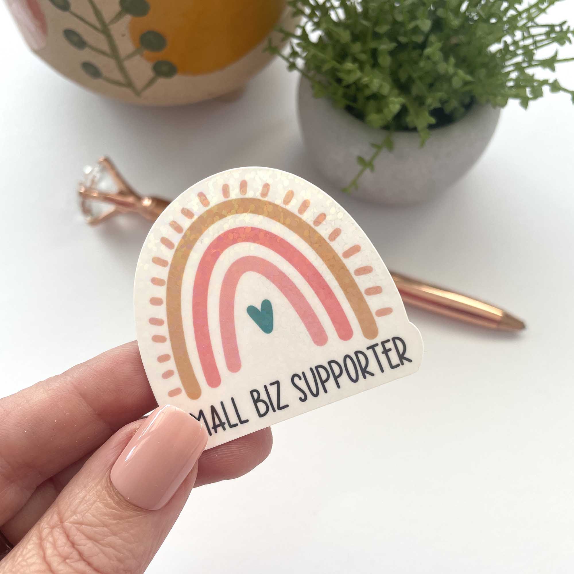 Support Simple Sticker Small Biz Supporter Die Cut Stickers, Support Small Holo Die Cut ...