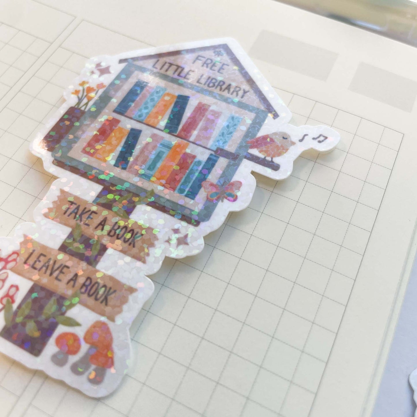 Die Cut Sticker: Little Library