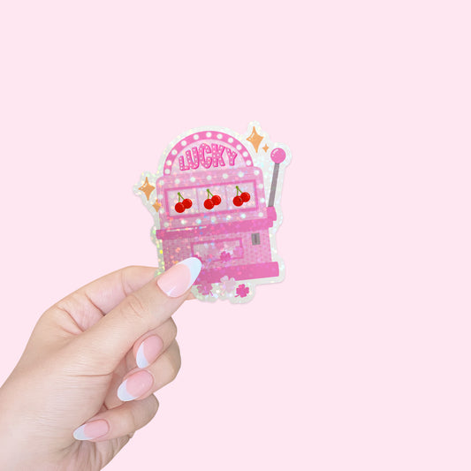 Die Cut Sticker: Lucky Slot Machine