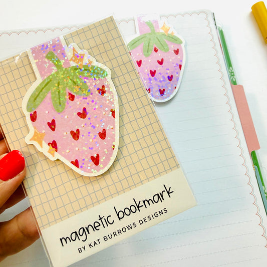 Magnetic Bookmark: Strawberry Pink