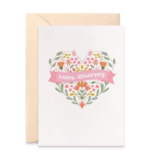 Anniversary Floral Heart