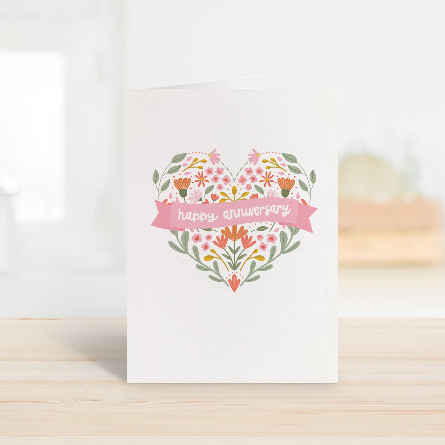 Anniversary Floral Heart