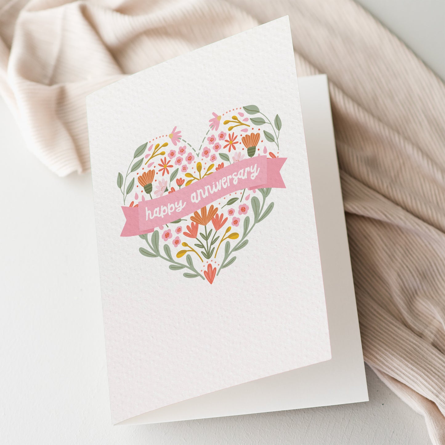Anniversary Floral Heart