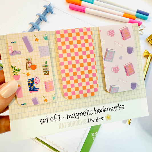 Magnetic Bookmark: Set of 3 Self-Care