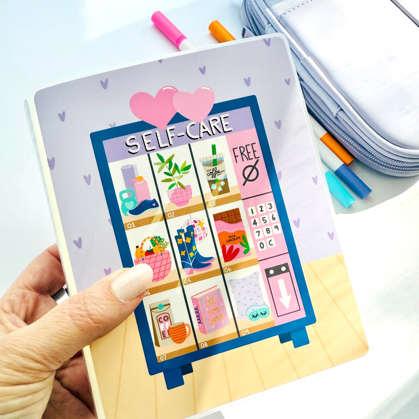 Small Sticker Album: Self-Care Vending Machine