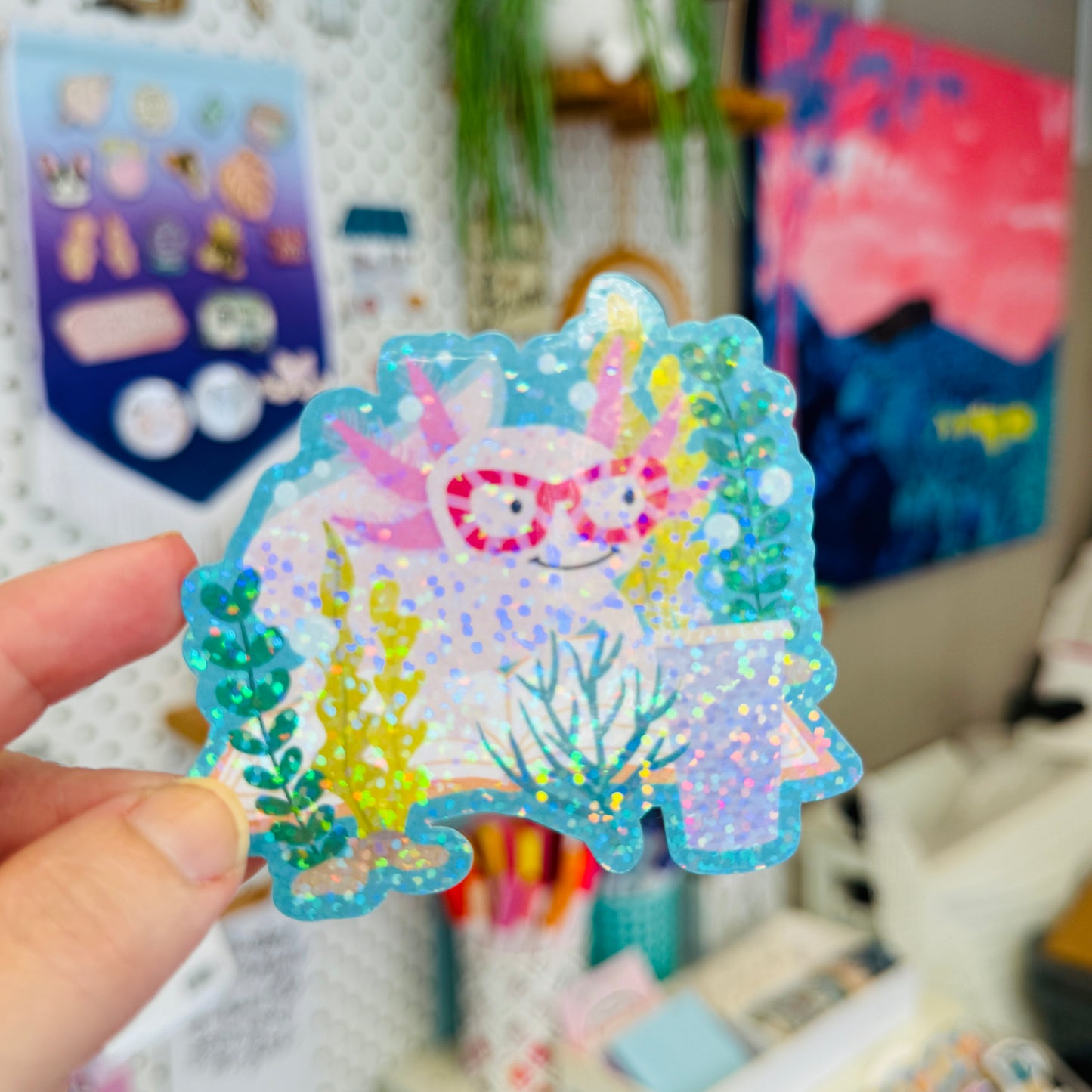 Die Cut Sticker: Axolotl