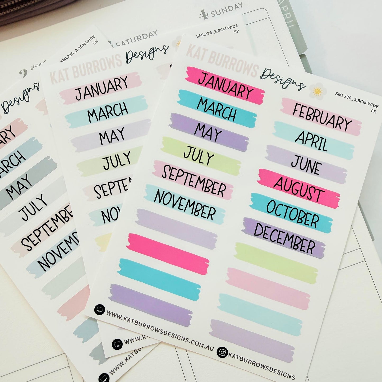 Stickers: Monthly Headers Highlighter