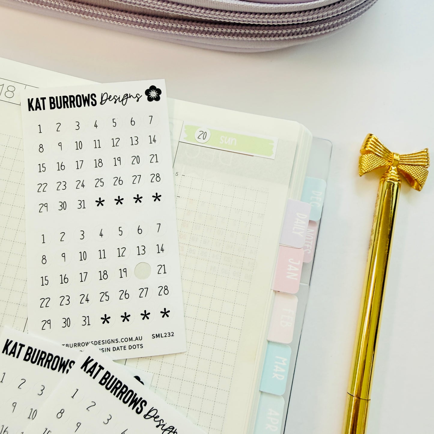 Stickers: Tiny Date Dots