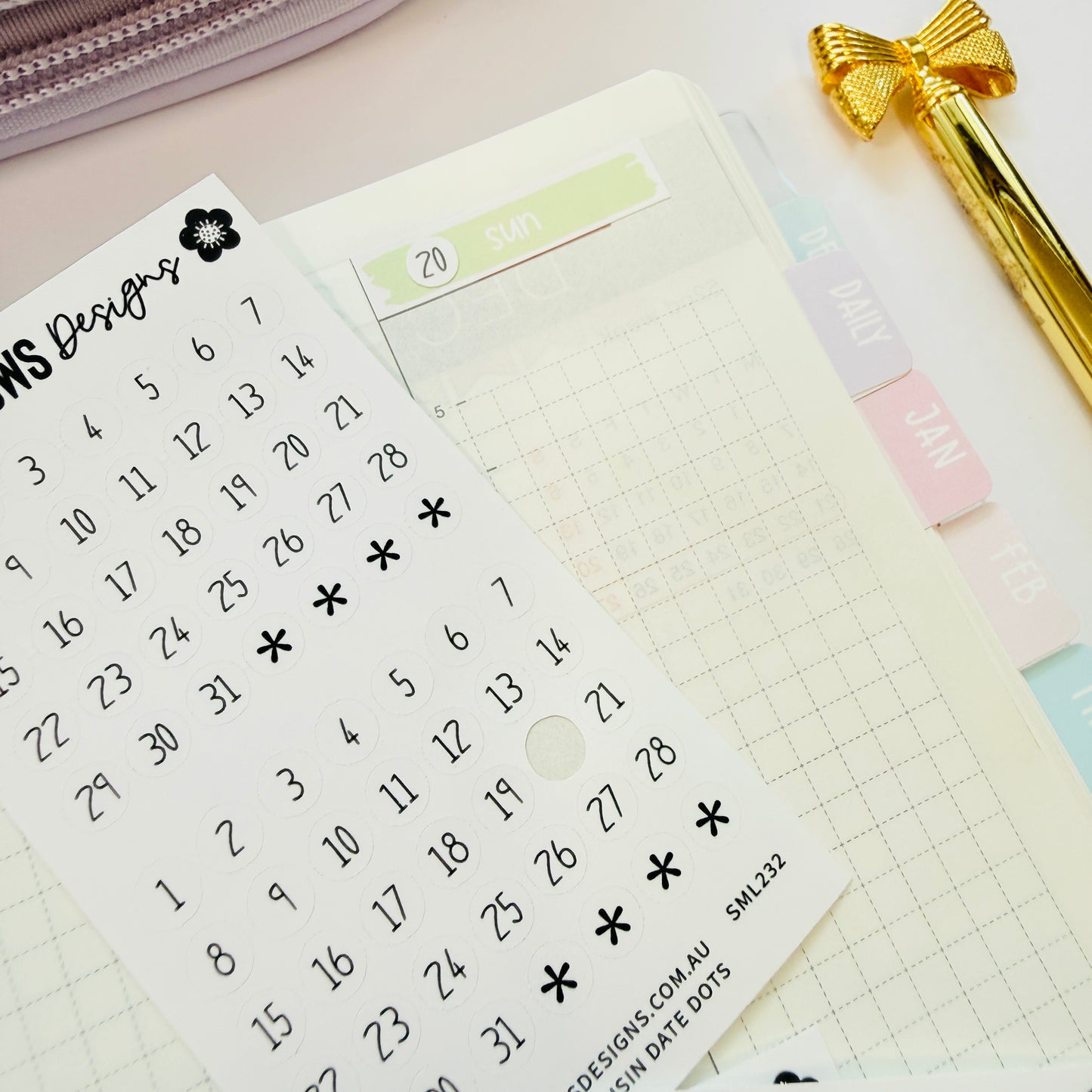 Stickers: Tiny Date Dots