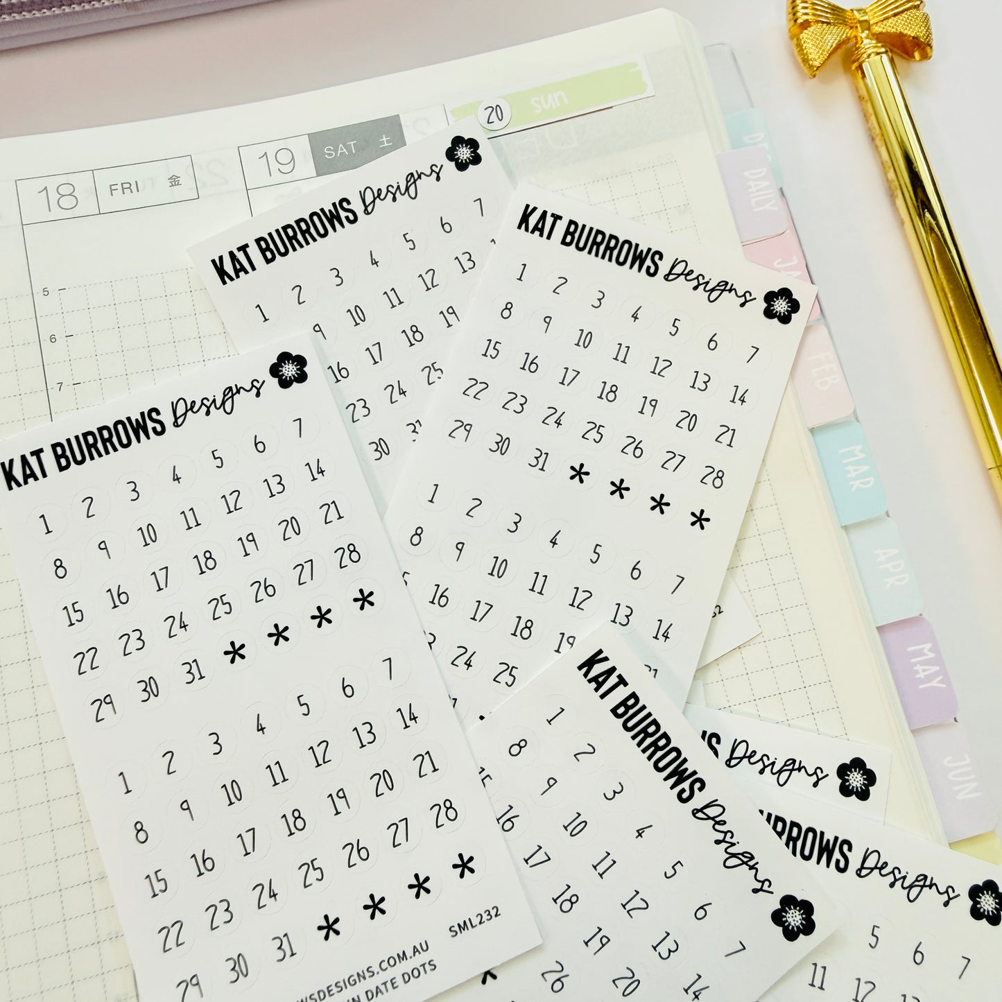 Stickers: Tiny Date Dots