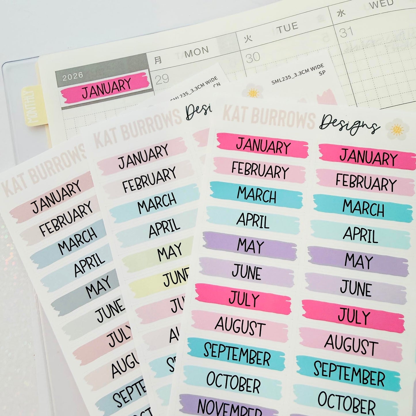 Stickers: Hobonichi Monthly Headers