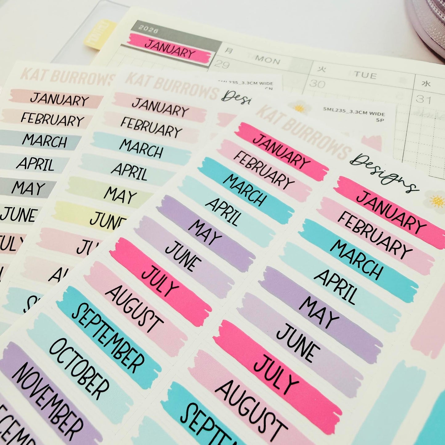 Stickers: Hobonichi Monthly Headers