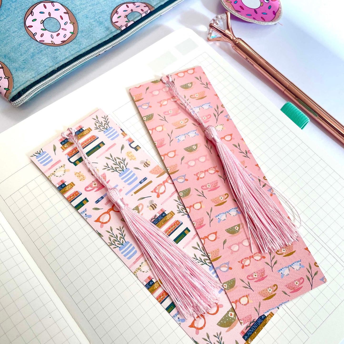 Bookmark: Set of 2 Bookish Pink
