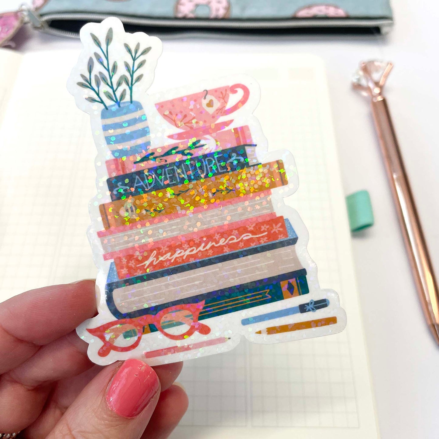 Die Cut Sticker: Bookish