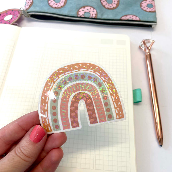 Die Cut Sticker: Boho Rainbow