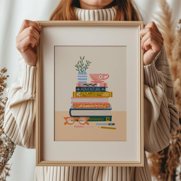 Digital Art Print: Bookish Spring