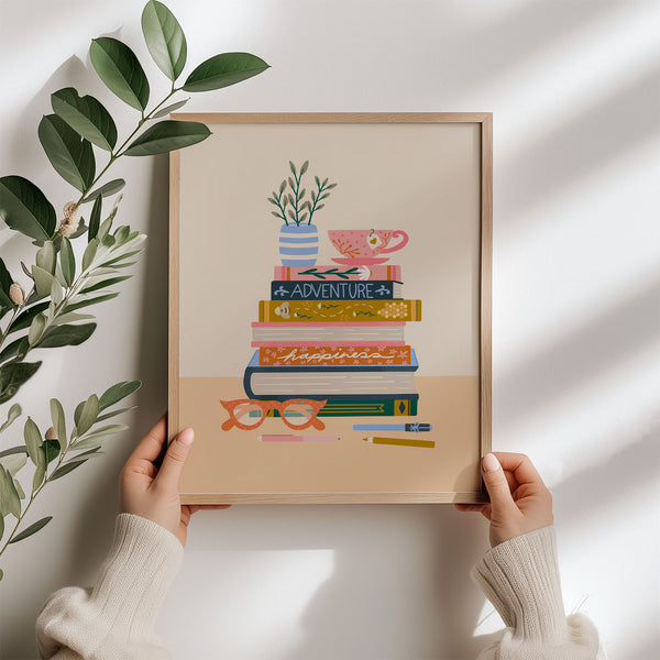 Digital Art Print: Bookish Spring