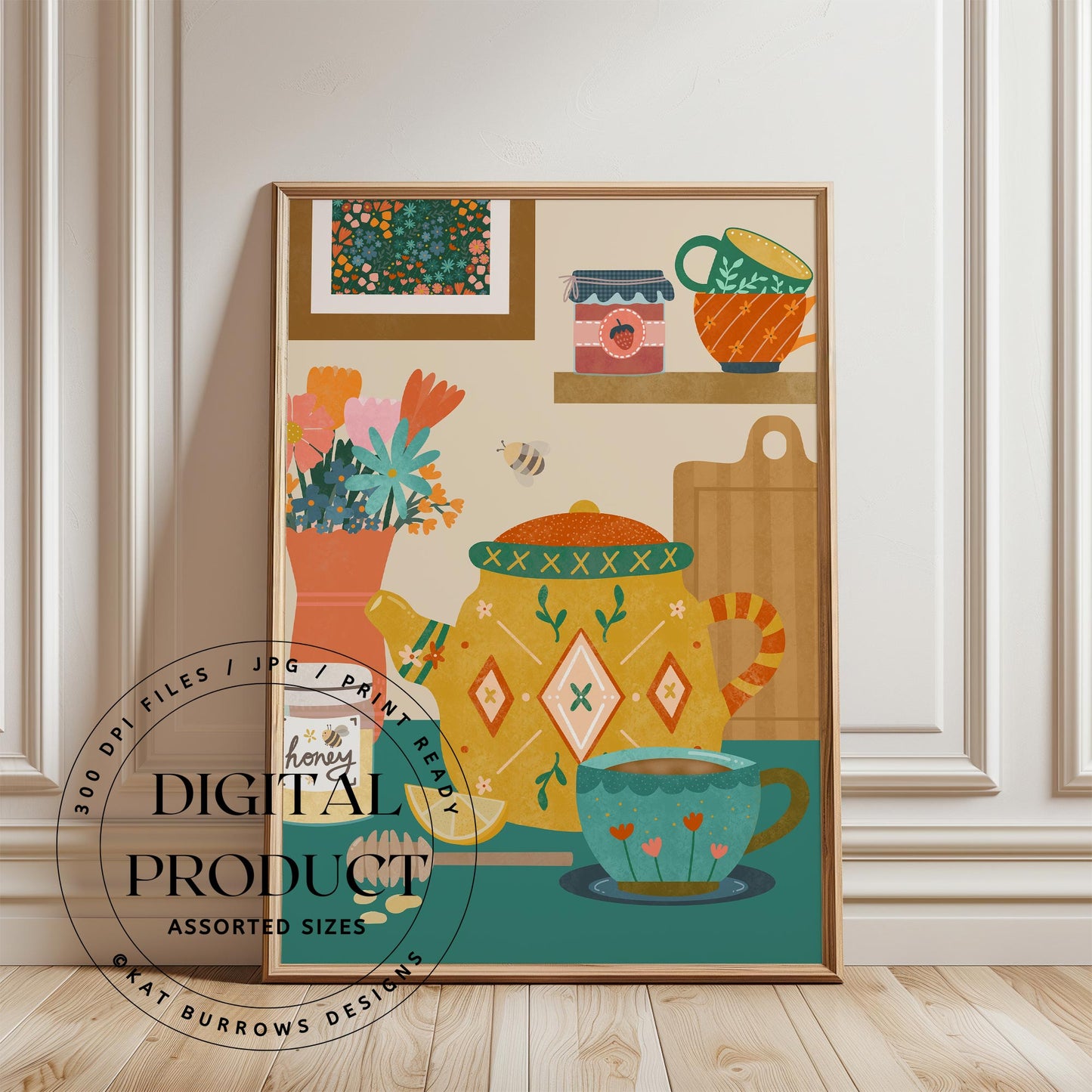 Digital Art Print: Tea Lover