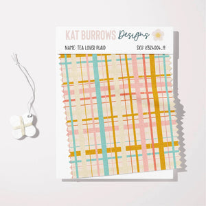 Digital Seamless Pattern: Plaid Tea Lover