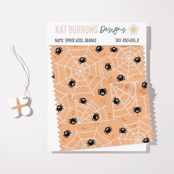 Digital Seamless Pattern: Halloween Spider Webs