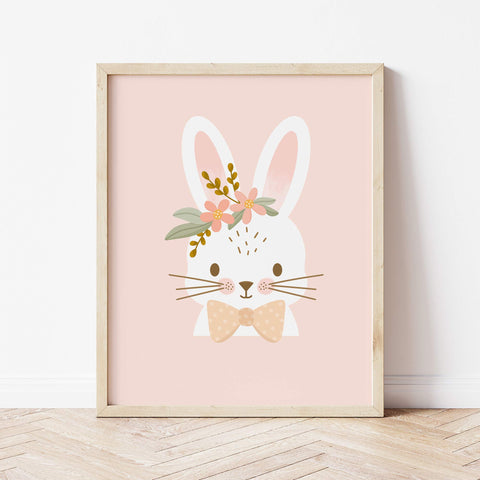 Art Print: Bunny and Blooms