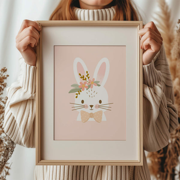 Art Print: Bunny and Blooms