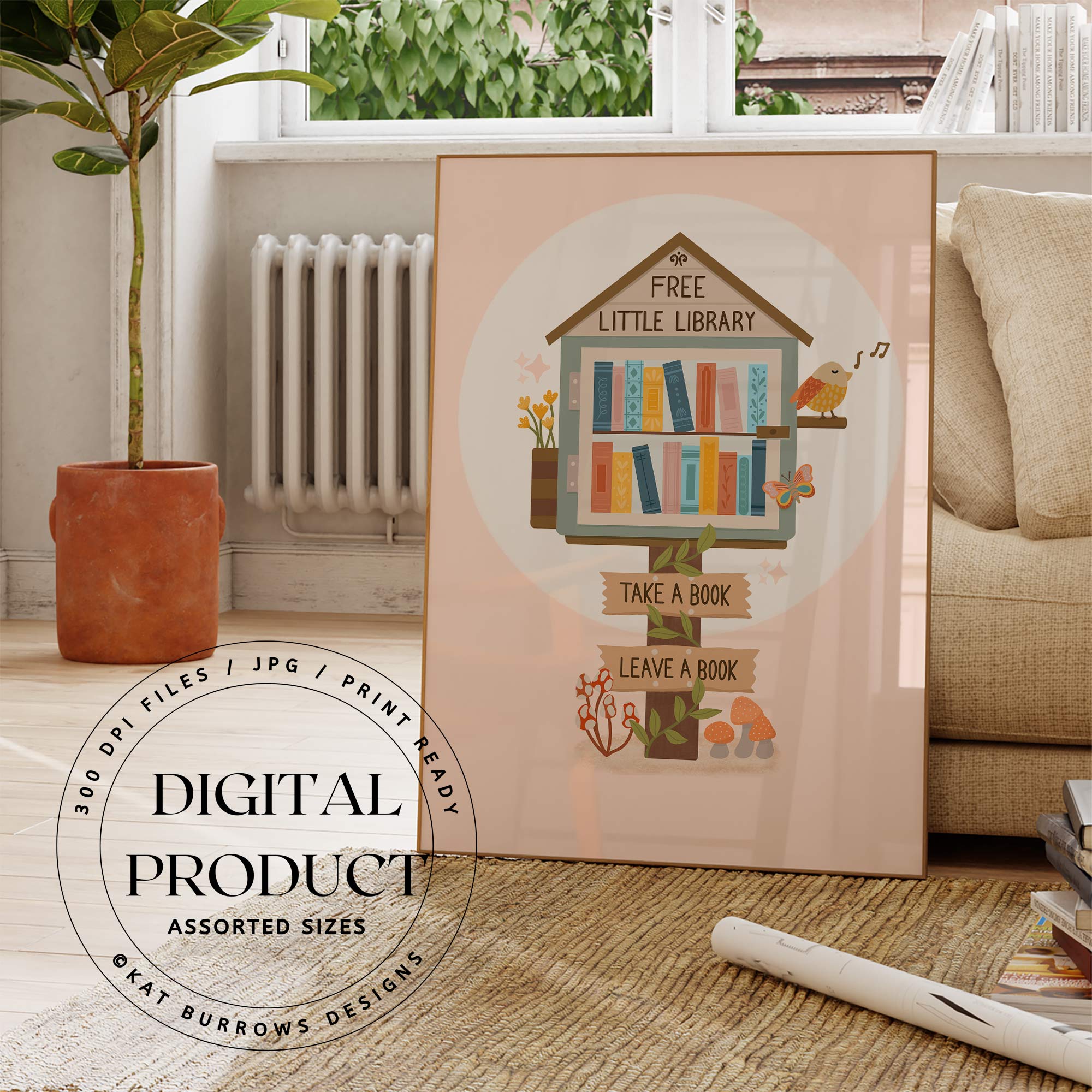 Digital Art Print: Little Library