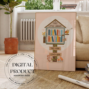 Digital Art Print: Little Library