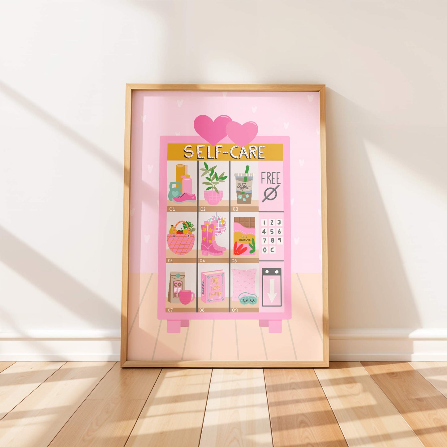 Art Print: Self-Care Vending Machine Pink